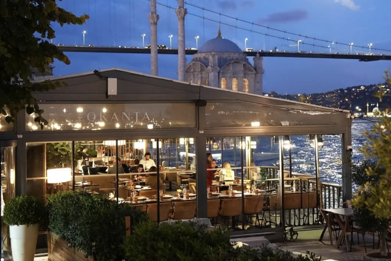 restaurant with Bosphorus view