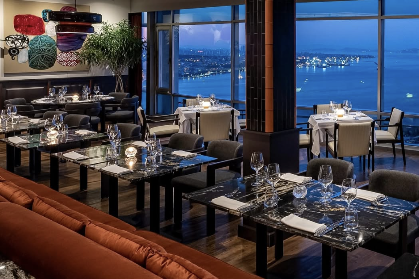 restaurant with Bosphorus view